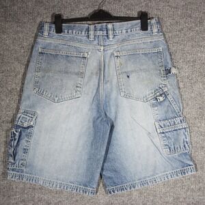 Cargo Shorts Jorts Mens‎ 34W Denim Pockets Loose Fit Y2K JNCO Type Skater Grunge